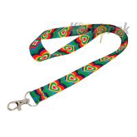 Klíčenka 124 - 20 mm - srdce na zeleném